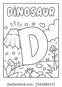 Cute ABC Alphabet Coloring Page Para Atividade Infantil Pré-escolar