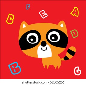 cute abc civet doodle tag