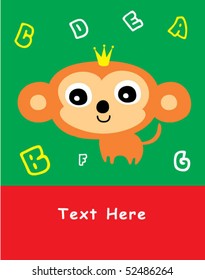 cute abc monkey king tag