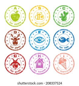 cute ABC stamps