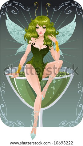 Cute absinth fairy