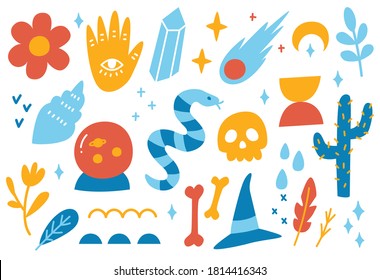 Recortar el fondo abstracto en la ilustración de estilo doodle
