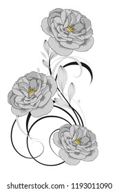 Cute abstract background with flowers of roses.