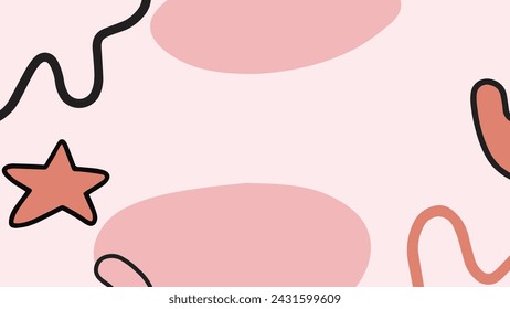 Fondo abstracto lindo en colores pastel. Dibujado a mano ilustración vectorial.