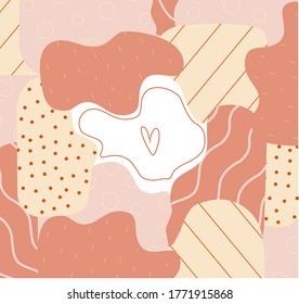 Cute abstract background. Pastel form with texture. Modern and stylish poster templates.