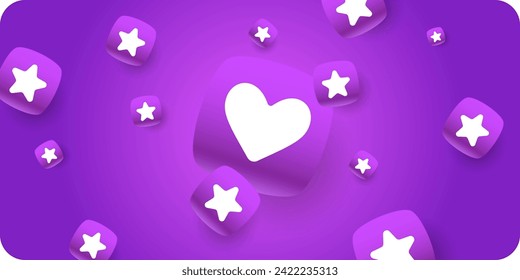 A cute abstract background for a romantic message. Elements for the design. Vector illustration.