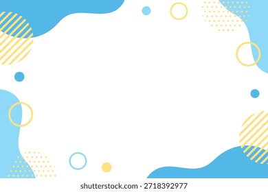 Cute abstract blue frame illustration