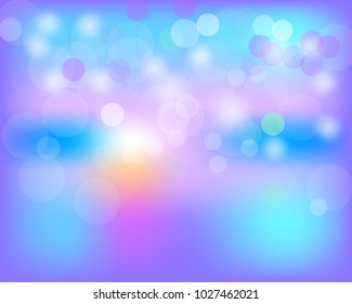 Cute abstract bokeh background.Festive defocused lights.Colorful Vector illustration. for card, flyer, invitation, placard, voucher.