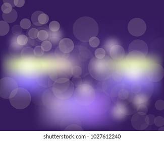 Cute abstract bokeh background.Festive defocused lights.Vector illustration. for card, flyer, invitation, placard, voucher.