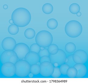 cute abstract bubbles on a blue background