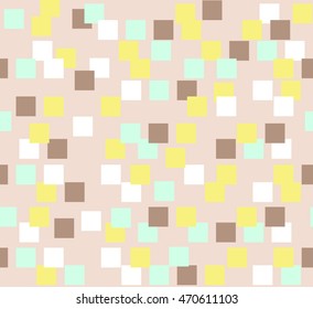 Cute abstract colorful overlap square design background pattern seamless wallpaper. Vector art