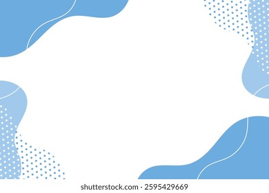 Cute abstract design frame - Blue