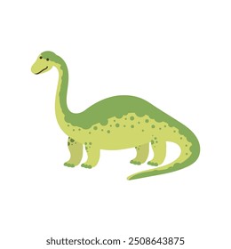 Cute Abstract Dinosaur Illustration - Brontosaurus