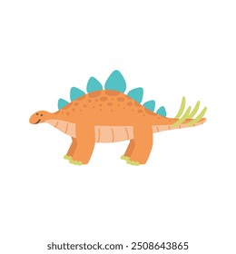Cute Abstract Dinosaur Illustration - Stegosaurus