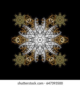 Cute abstract doodles vector design on black background.