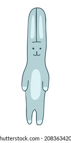 Cute abstract flat style hare, for children's illustrations. Vector graphics