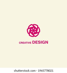 Cute Abstract Flower Creative Design Vector Art EPS10