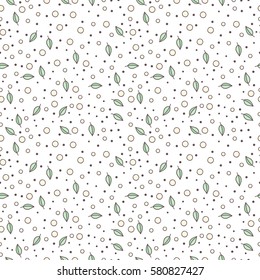 Cute abstract flower seamless pattern. Abstract hand drawn flower seamless pattern. 