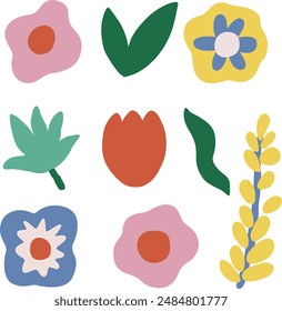 Cute abstract flowers, Lovely floral designs 