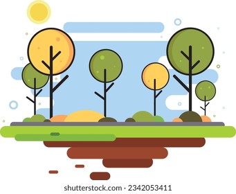 cute abstract forest background clipart
