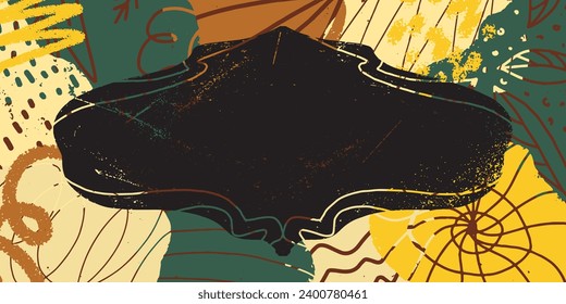 Cute abstract frame for lettering, texture Christmas background, card, invitation, banner. Vector	
