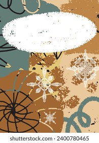 Marco abstracto para letras, textura de fondo navideño, tarjeta, invitación, banner. Vector	
