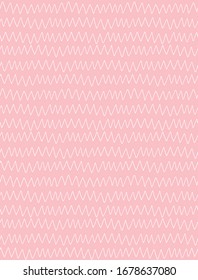 Cute Abstract Geometric Seamless Vector Pattern. White Zig Zag Lines Isolated on a Light Pink Background. Funny Infantile Style Vector Print ideal for Fabric, Textile, Wrapping Paper.