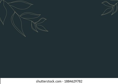Resumen de corte Antecedentes de arte gráfico en marina y dorado para artículos de papelería y joyería, publicidad, tarjetas de felicitación, para hacer listas, logotipo o planificadores, tarjetas, cosméticos, web, citas, estuches, banners.Vector
