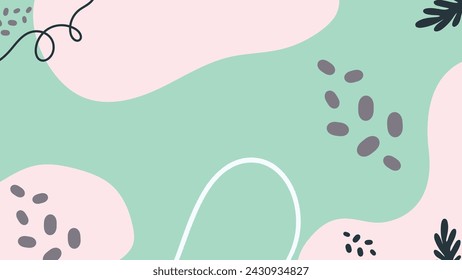 Fondo dibujado a mano abstracto lindo en colores pastel. Ilustración vectorial.