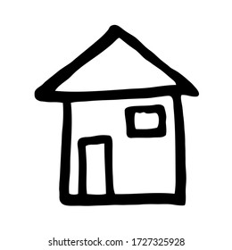 Cute and abstract hand drawn house in minimalism style. Relax, separate housing.Sketch element for graphic design, logo, icon and illustrations.
Stock vector illustration. Isolated on white background