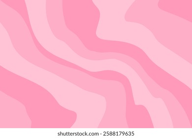 Cute abstract light pink wavy pattern, funky distorted organic fluid background. Aesthetic groovy pale pink wallpaper with geometric flowing curvy lines texture. Perfect for elegant presentation