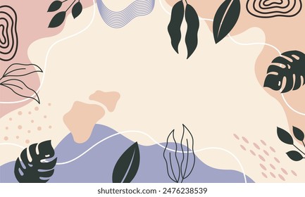 cute abstract minimalist flat colorful background