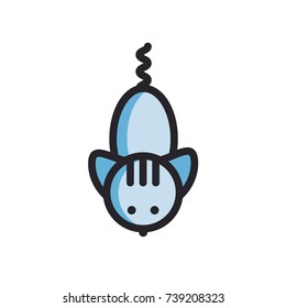 Cute abstract mouse vector illustration in flat line cartoon style. Mice pet vector illustration on isolated background for graphic, web and ui design.