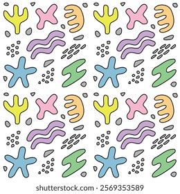 cute abstract organic seamless pattern bakground