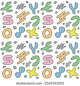 cute abstract organic seamless pattern bakground