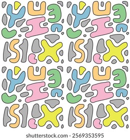 cute abstract organic seamless pattern bakground