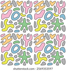 cute abstract organic seamless pattern bakground