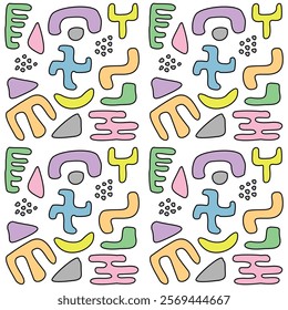 cute abstract organic seamless pattern bakground