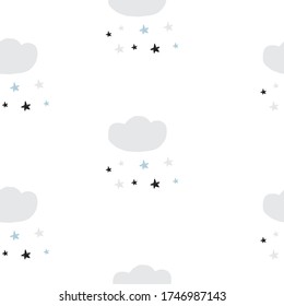 Cute abstract pattern  in scandinavian style. Boho vector ppattern for baby  