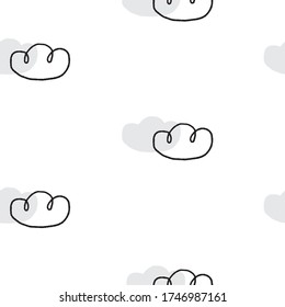 Cute abstract pattern  in scandinavian style. Boho vector ppattern for baby  