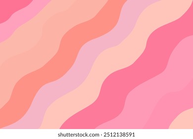 Lindo patrón ondulado rosa abstracto, rosa claro, tonos de melocotón de fondo orgánico. Estético groovy nude Fondo de pantalla rosa con textura de líneas curvas geométricas. Perfecto para una presentación cosmética elegante