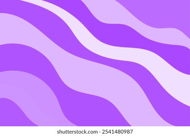 Cute abstract purple wavy pattern, light violet organic background. Aesthetic groovy nude lavender color wallpaper with geometric curvy lines texture. Perfect for elegant cosmetic presentation