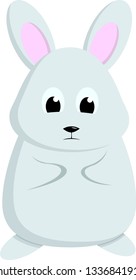 Cute abstract rabbit. Vector illustration.
