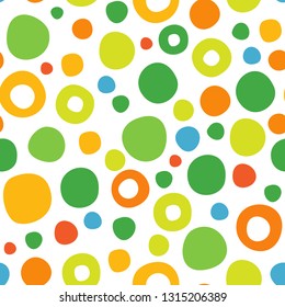 Cute abstract seamless pattern of circles will be suitable for any project