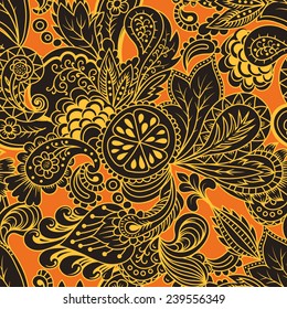 Cute abstract seamless pattern with doodles