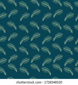 Patrón perfecto abstracto con hojas tropicales verdes. Textura de dibujo manual. Plantilla de vectores. 