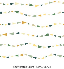 Cute abstract seamless pattern with little polygon shapes on white background. Simple delicate design