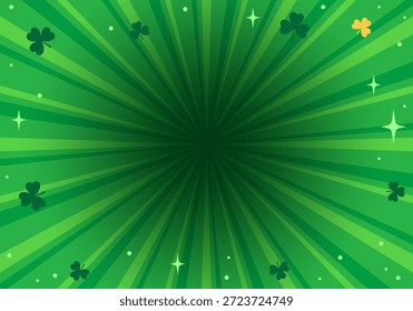 Netter abstrakter Shamrock Patrick Day Clover Frame. St Patrick's Day Grenze mit grünem Glücksblätterklee