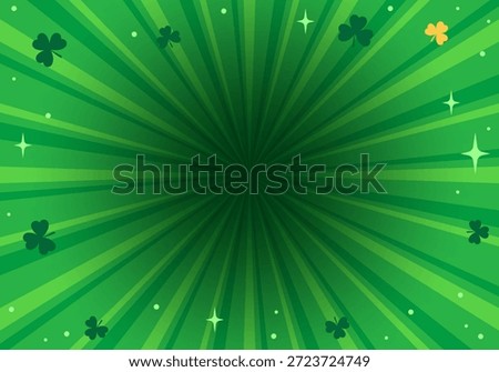 Cute Abstract Shamrock Patrick Day Clover Frame. St Patrick s Day border with green lucky leaf clover