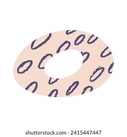 Cute abstract shapes and doodle elements cutout, collage designs. Graphic art. Flat vector illustration isolated on white background.